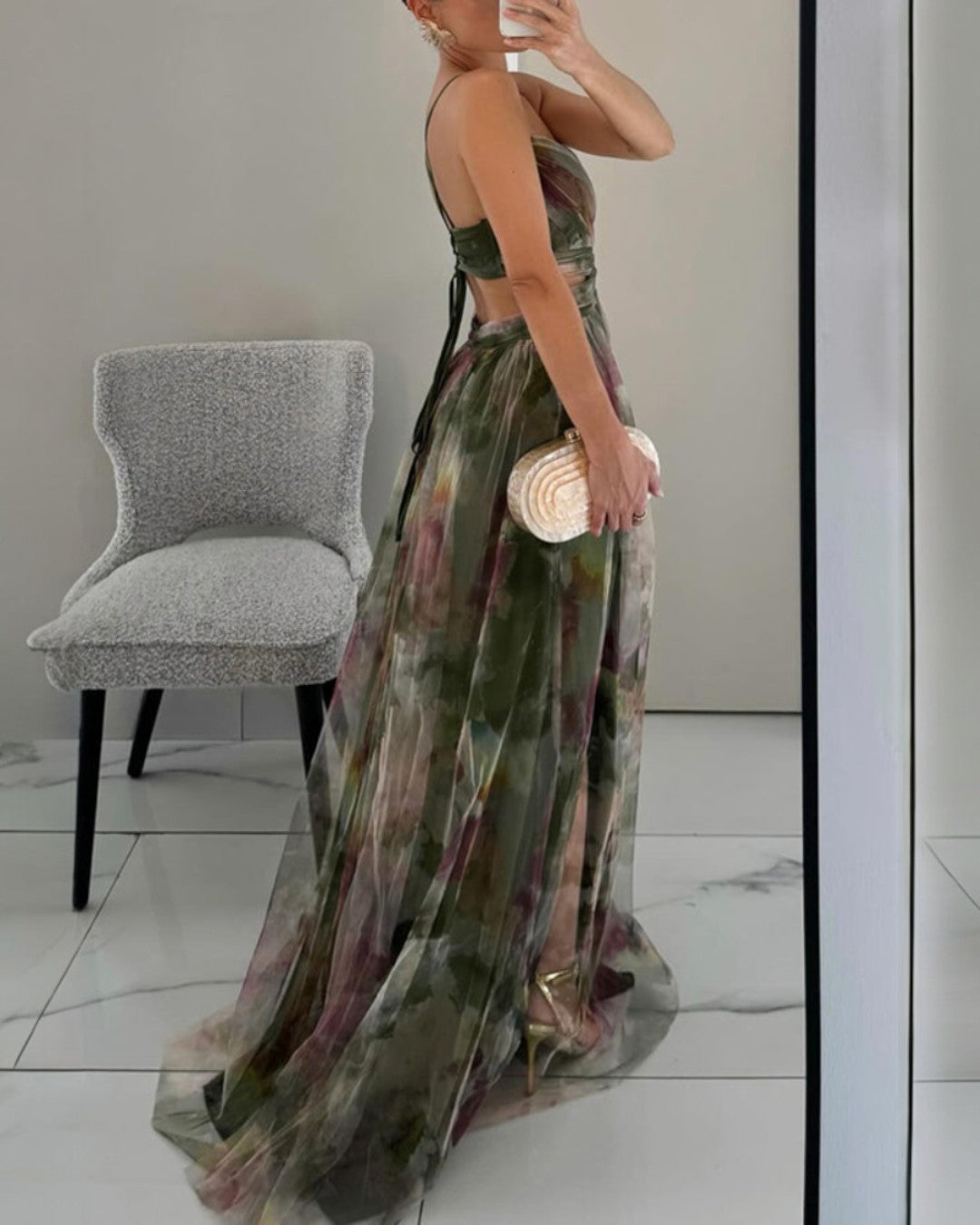 Giselle - Incantevole Maxi-abito con Stampa Floreale