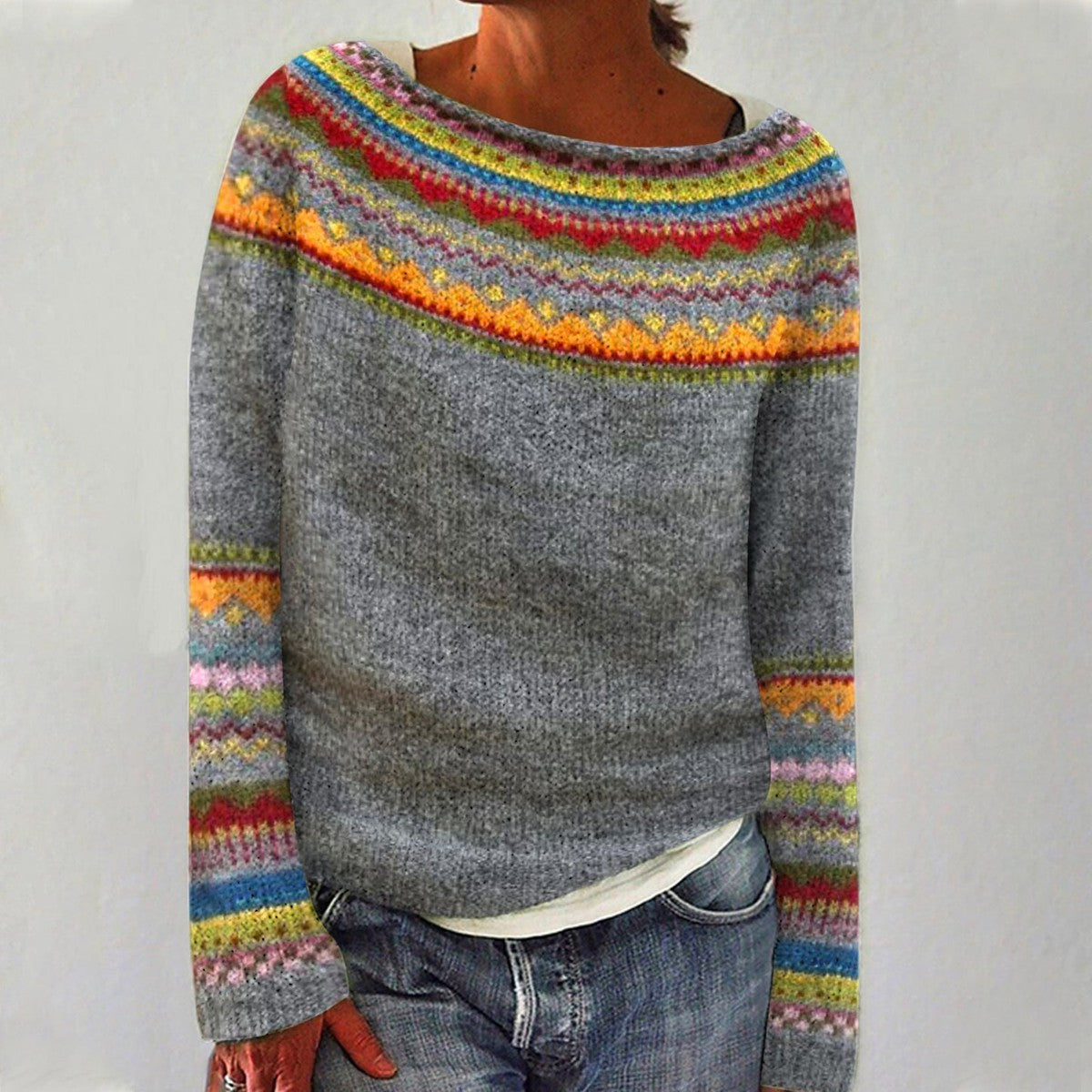 Helena™ | Cozy Retro Knit Sweater