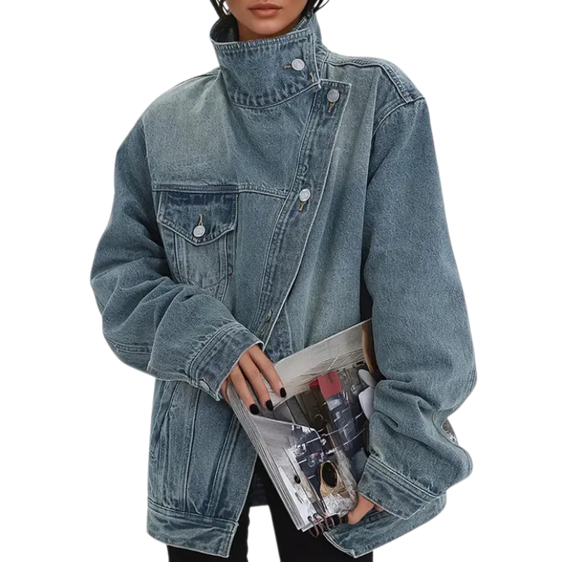 Camille – Street Style Trendy Asymmetric Button Jacket