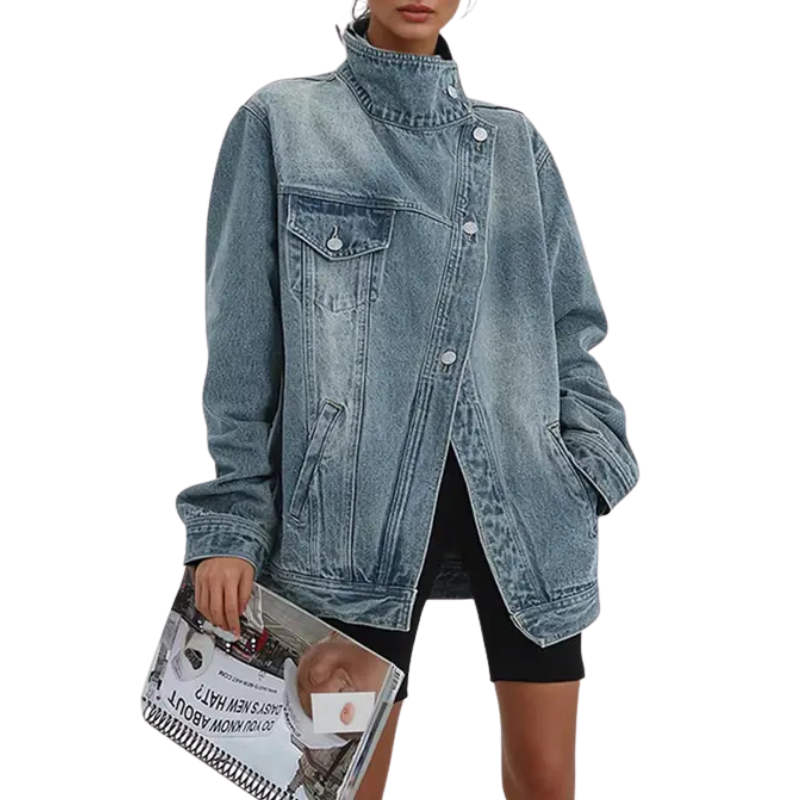 Camille – Street Style Trendy Asymmetric Button Jacket