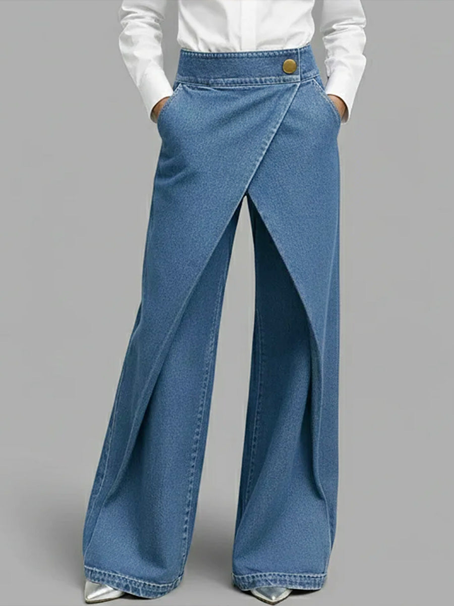 Wide-Leg High-Waist Jeans