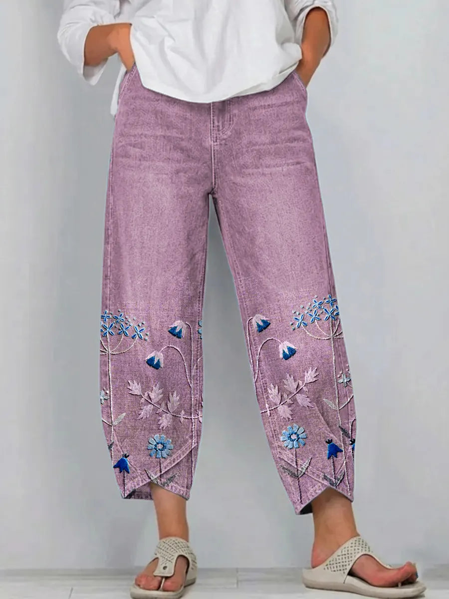 Aven | Casual Embroidered Pants