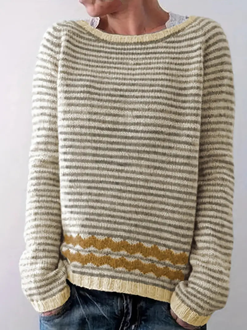 Aubrey | Casual Striped Knit Sweater