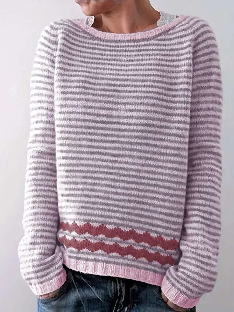 Aubrey | Casual Striped Knit Sweater