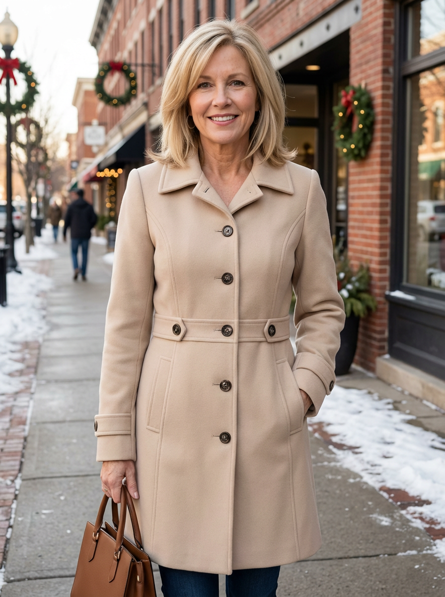 Elowen™ Classic Wool-Blend Coat