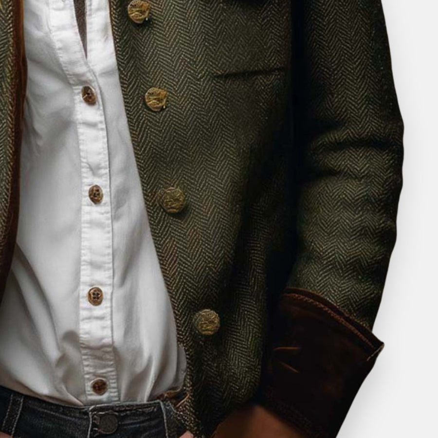Eleanor - Tweed Jacket with Velvet Details
