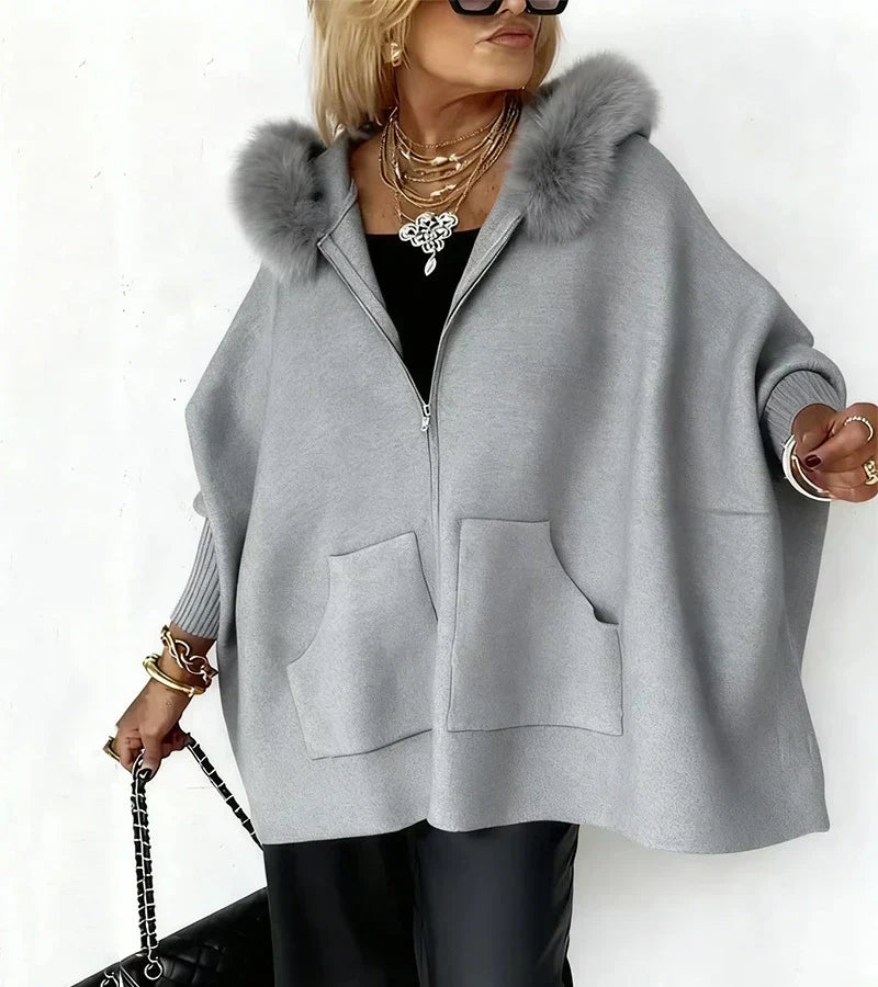 Maribelle | Casual Hooded Coat with Fur Collar