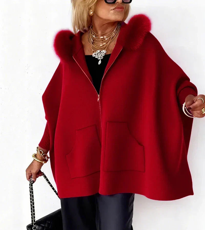Maribelle | Casual Hooded Coat with Fur Collar