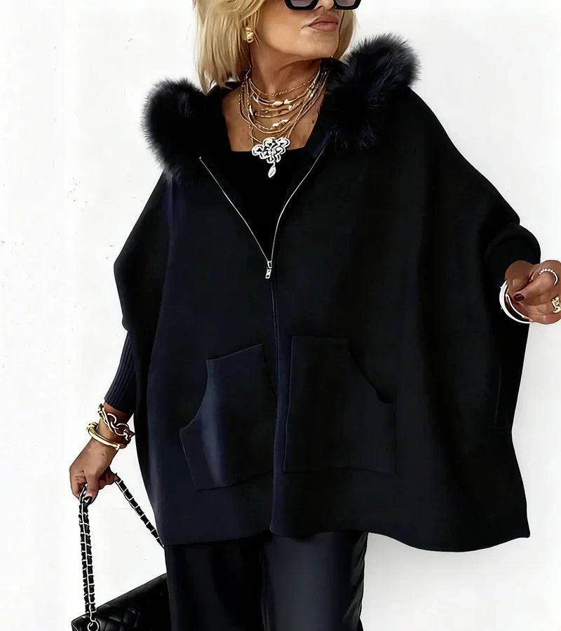 Maribelle | Casual Hooded Coat with Fur Collar