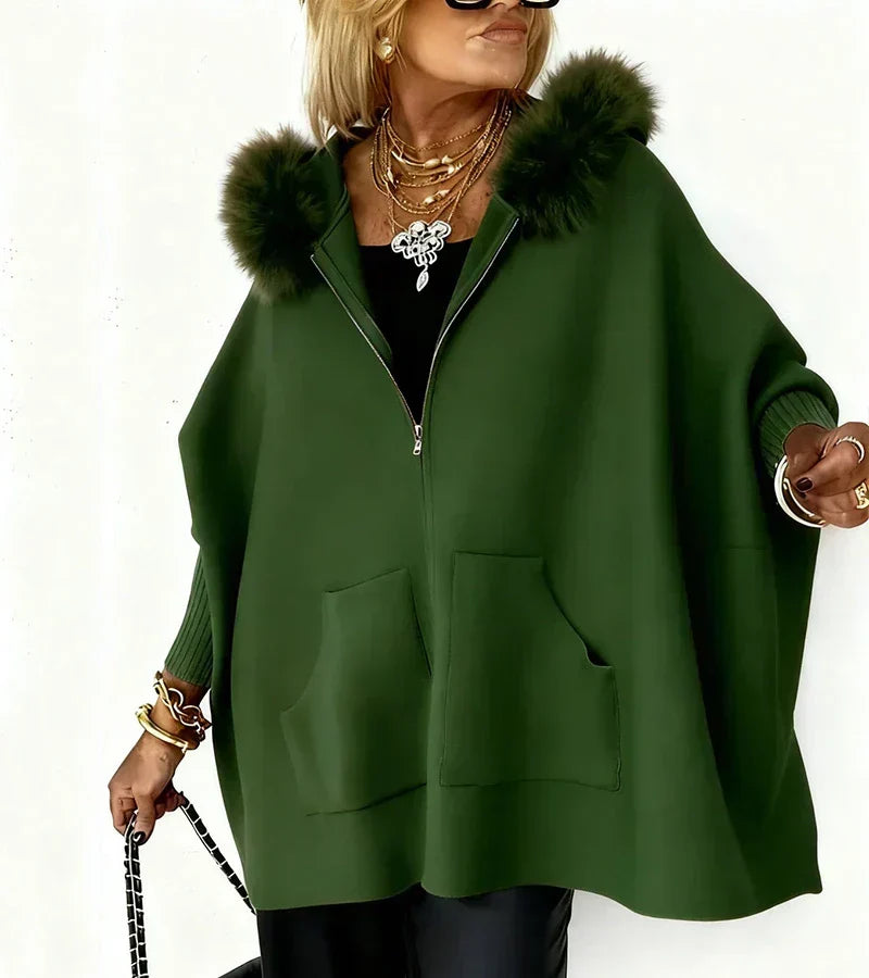 Maribelle | Casual Hooded Coat with Fur Collar