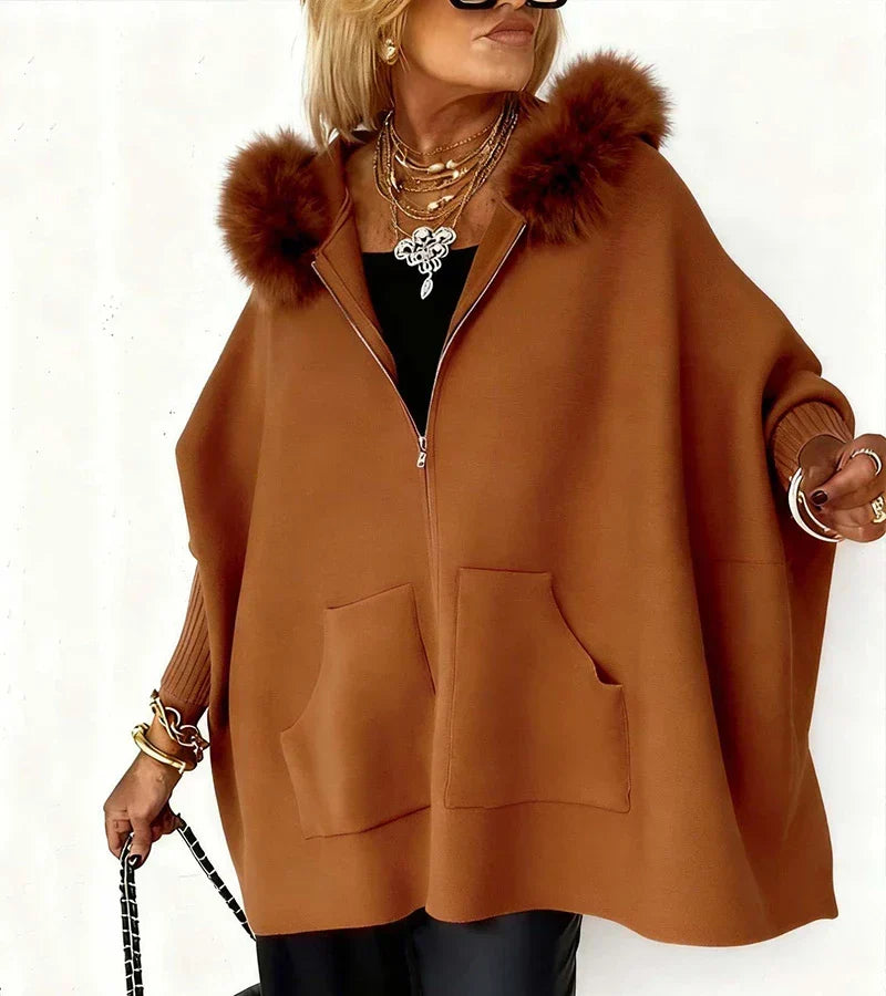 Maribelle | Casual Hooded Coat with Fur Collar
