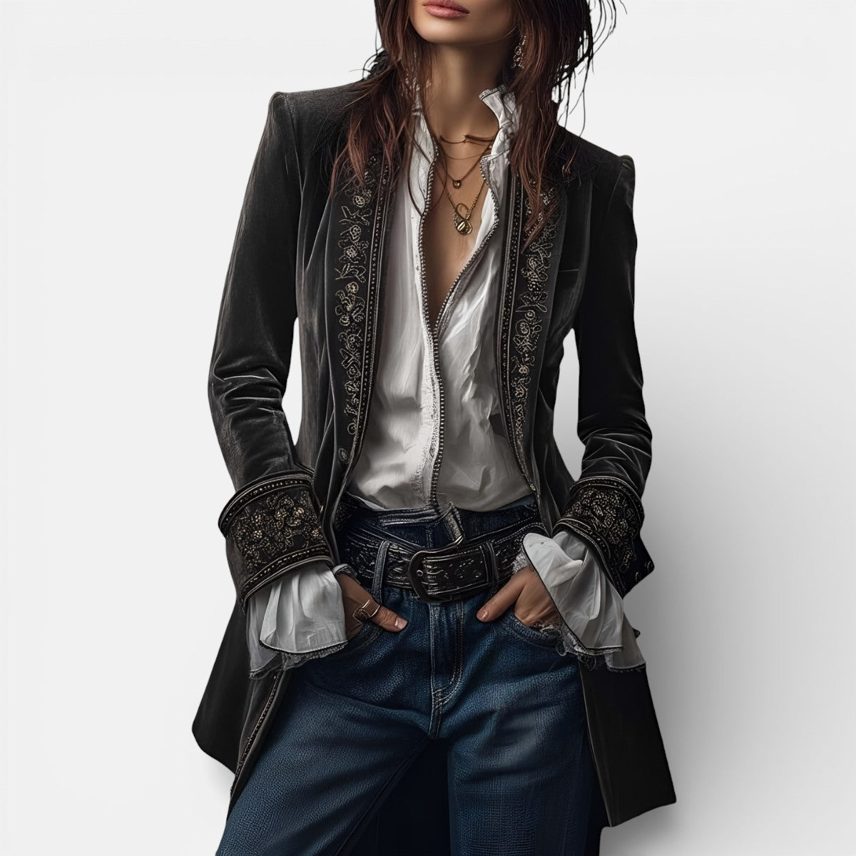 Eliza™ | Elegant Velvet Jacket