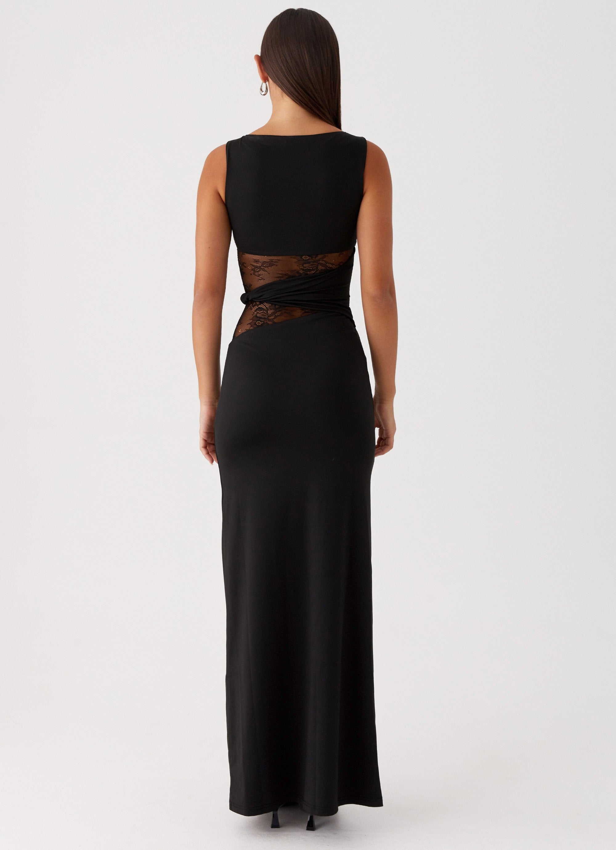 Liora| Figure-flattering maxi dress with subtle cutouts and lacing