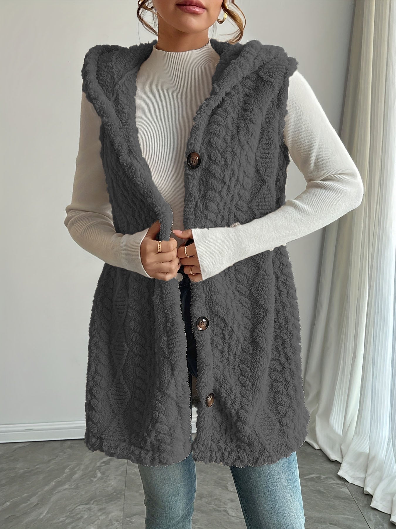Evanna | Hooded Sleeveless Vest