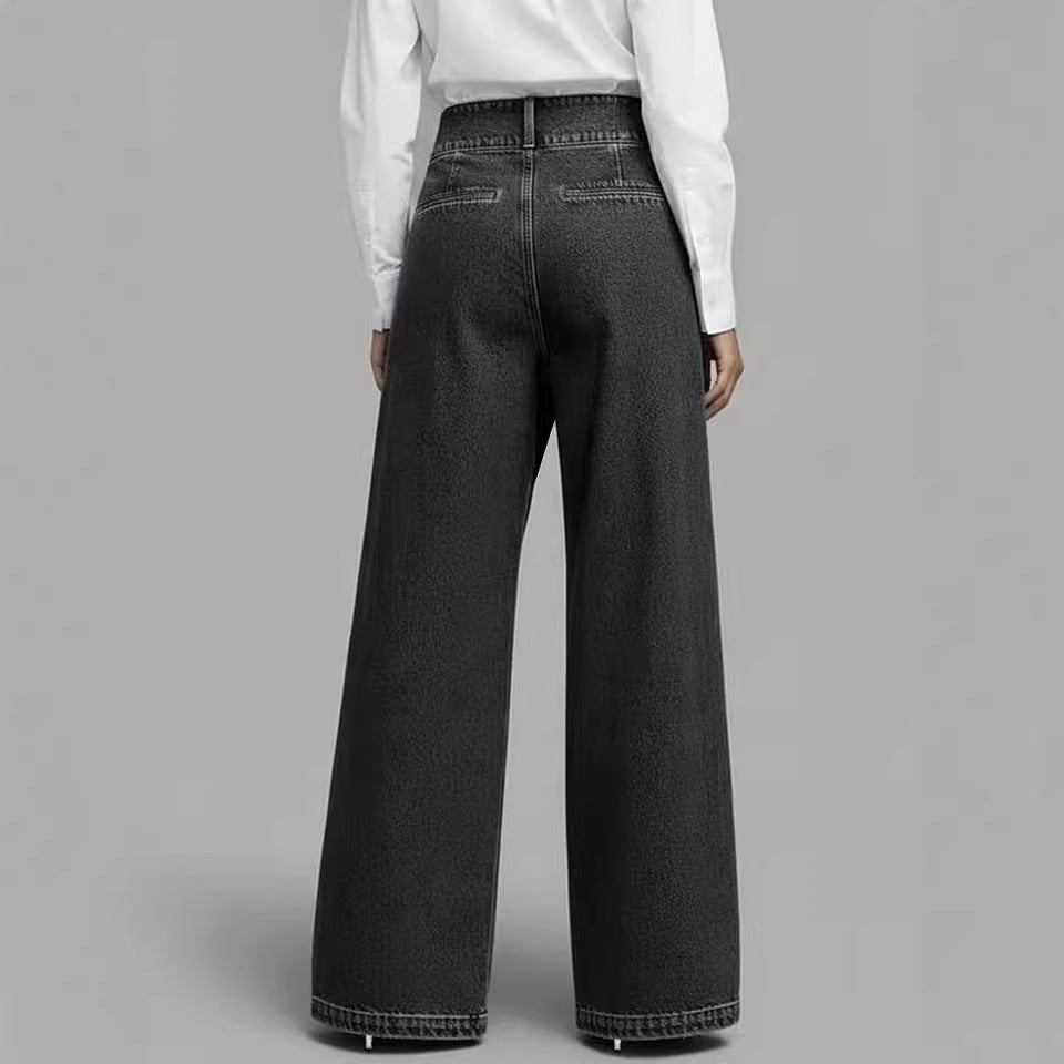 Wide-Leg High-Waist Jeans