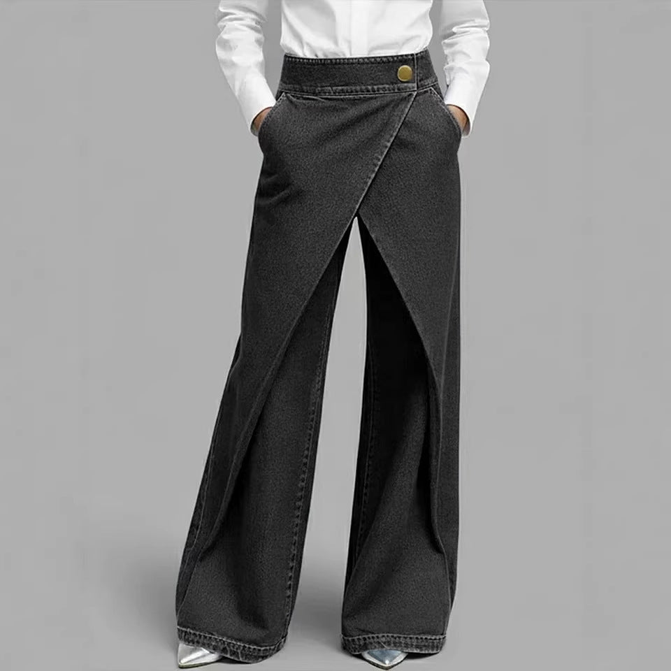 Wide-Leg High-Waist Jeans