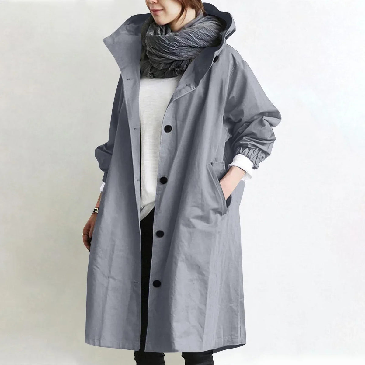 Arabella - Hooded Longline Trench Coat