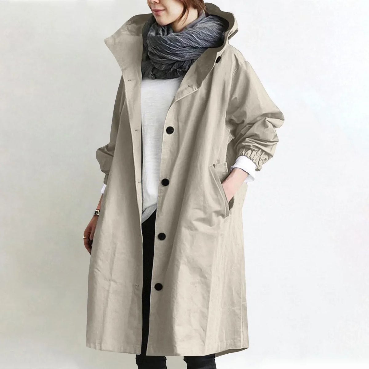 Arabella - Hooded Longline Trench Coat