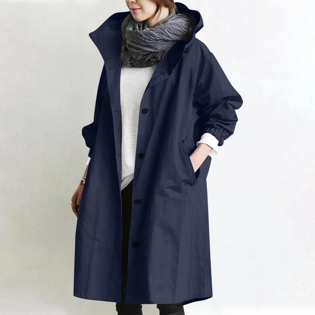 Arabella - Hooded Longline Trench Coat