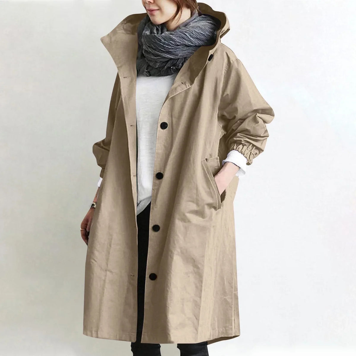 Arabella - Hooded Longline Trench Coat