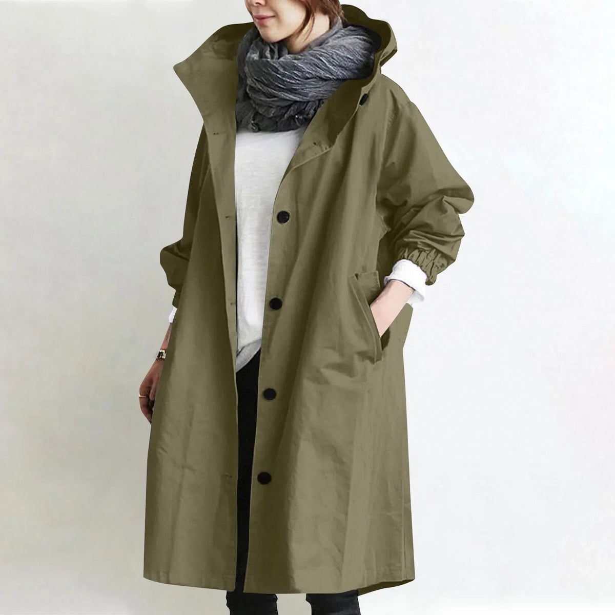 Arabella - Hooded Longline Trench Coat