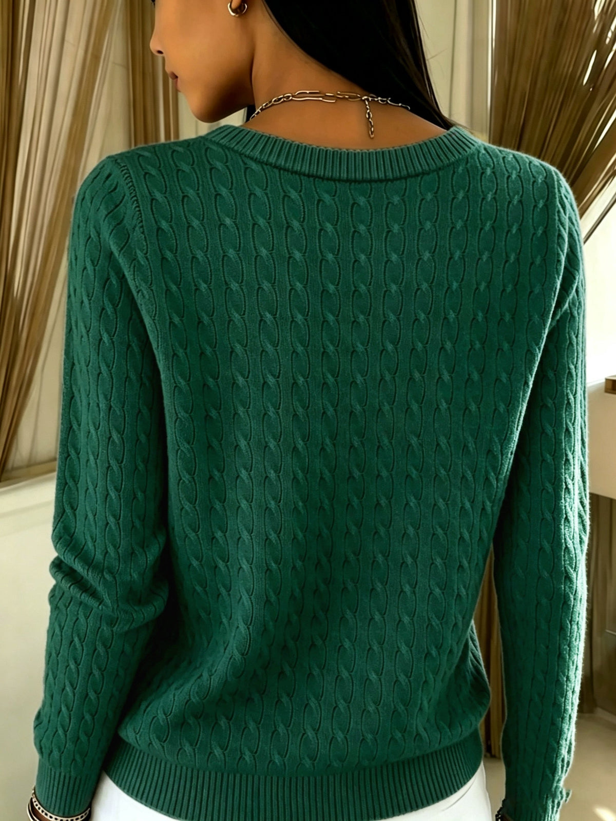 Aneta | Cable Knit Cardigan with Button