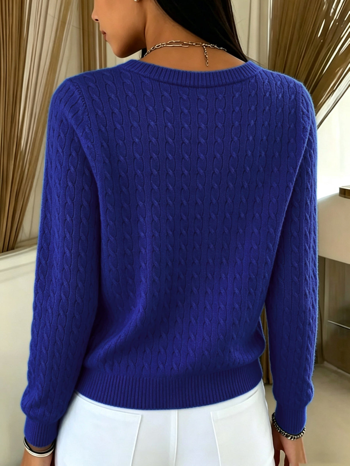Aneta | Cable Knit Cardigan with Button