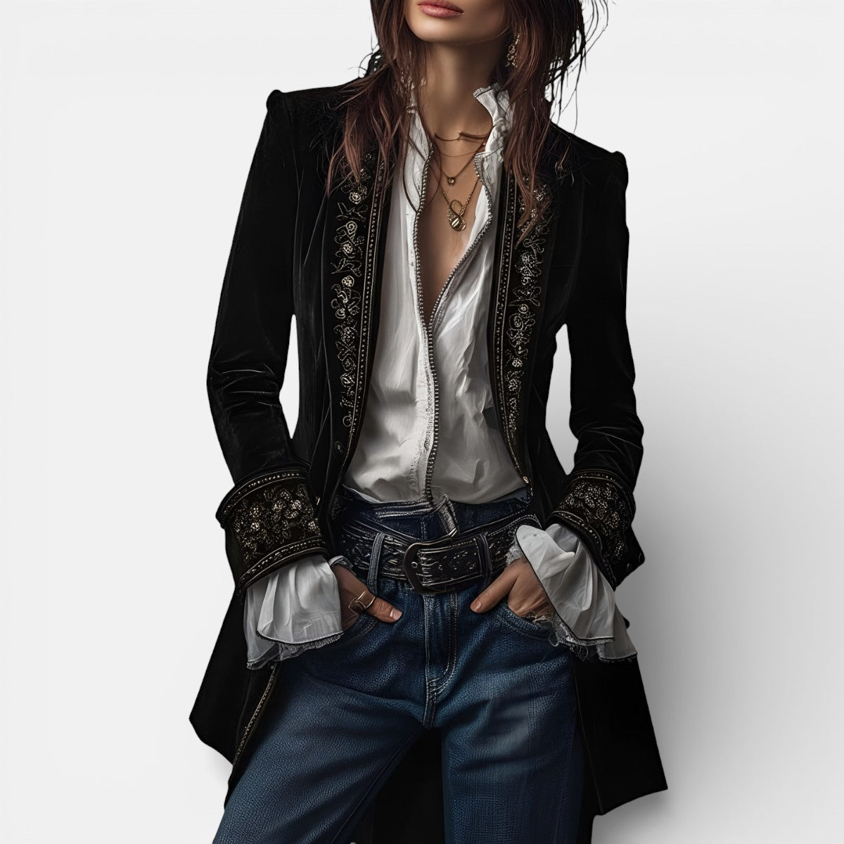 Eliza™ | Elegant Velvet Jacket