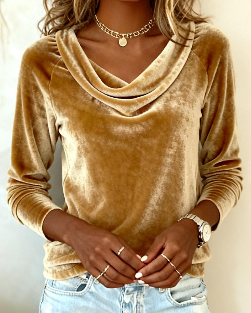 Velvet Drape Top
