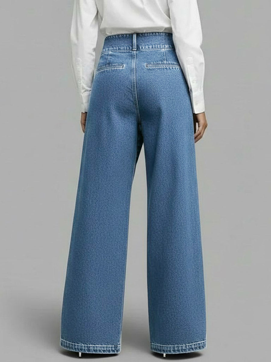 Wide-Leg High-Waist Jeans
