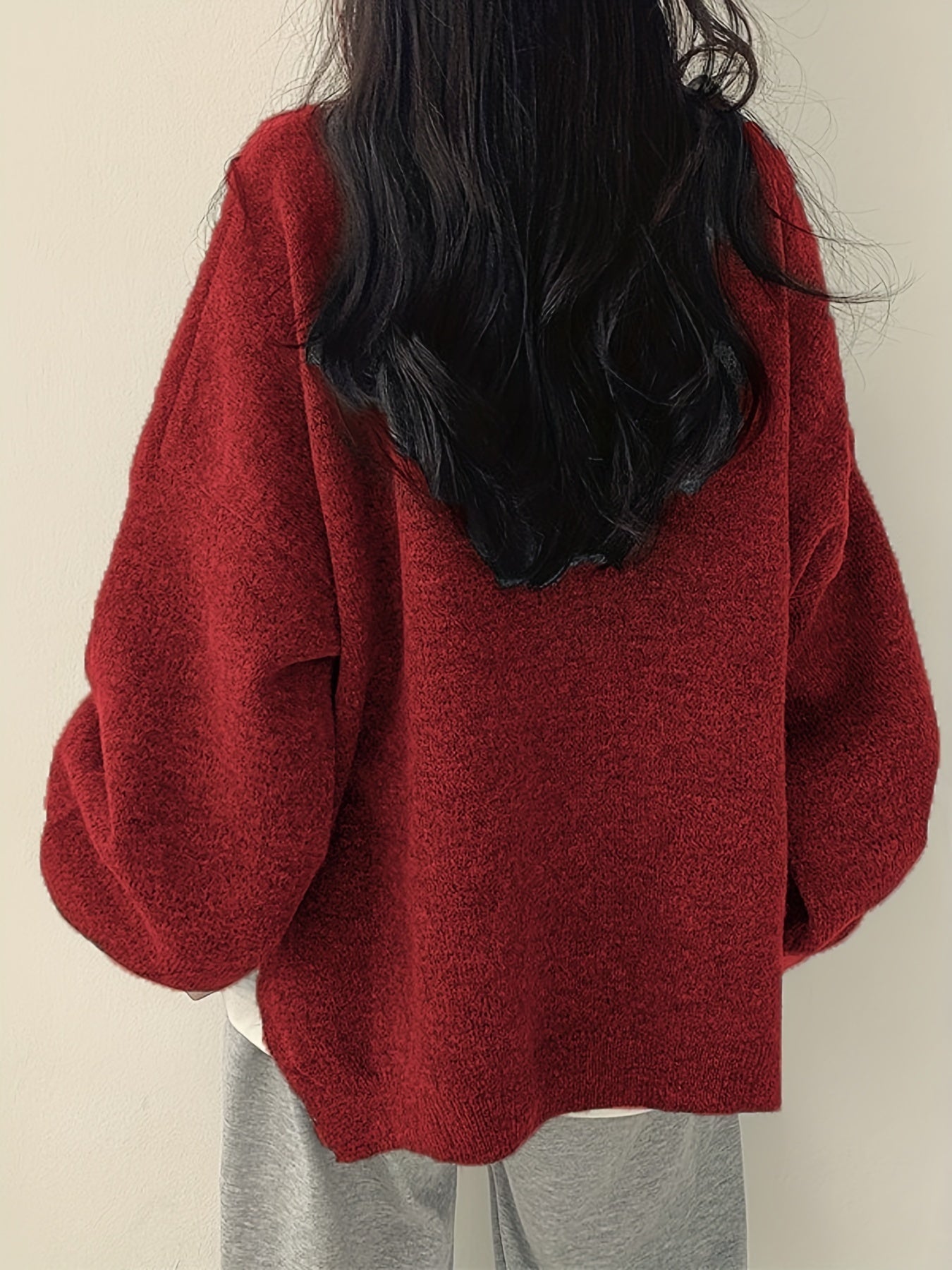 EVERLIGHT | SPLIT DETAIL CASUAL SWEATER