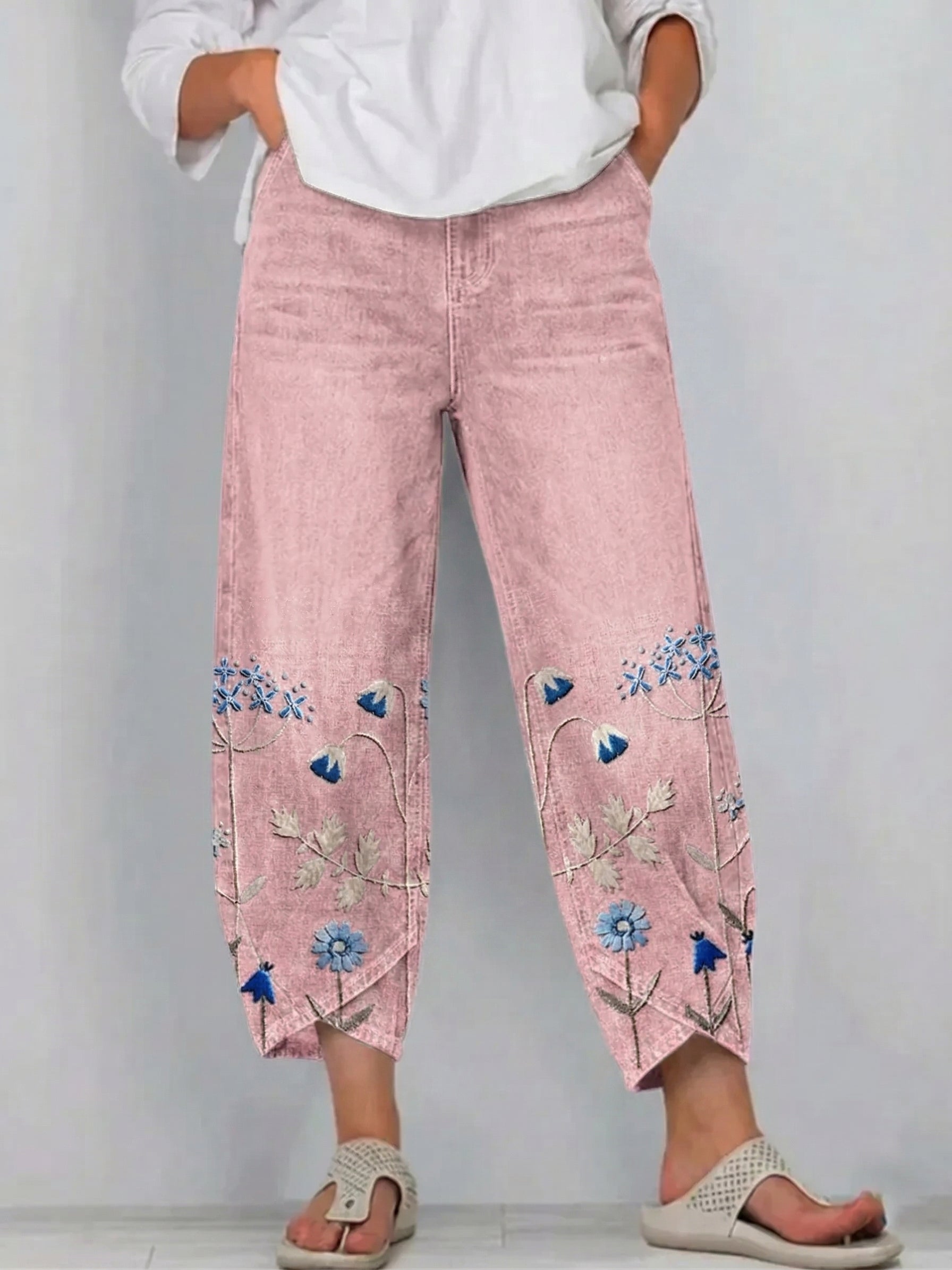 Aven | Casual Embroidered Pants