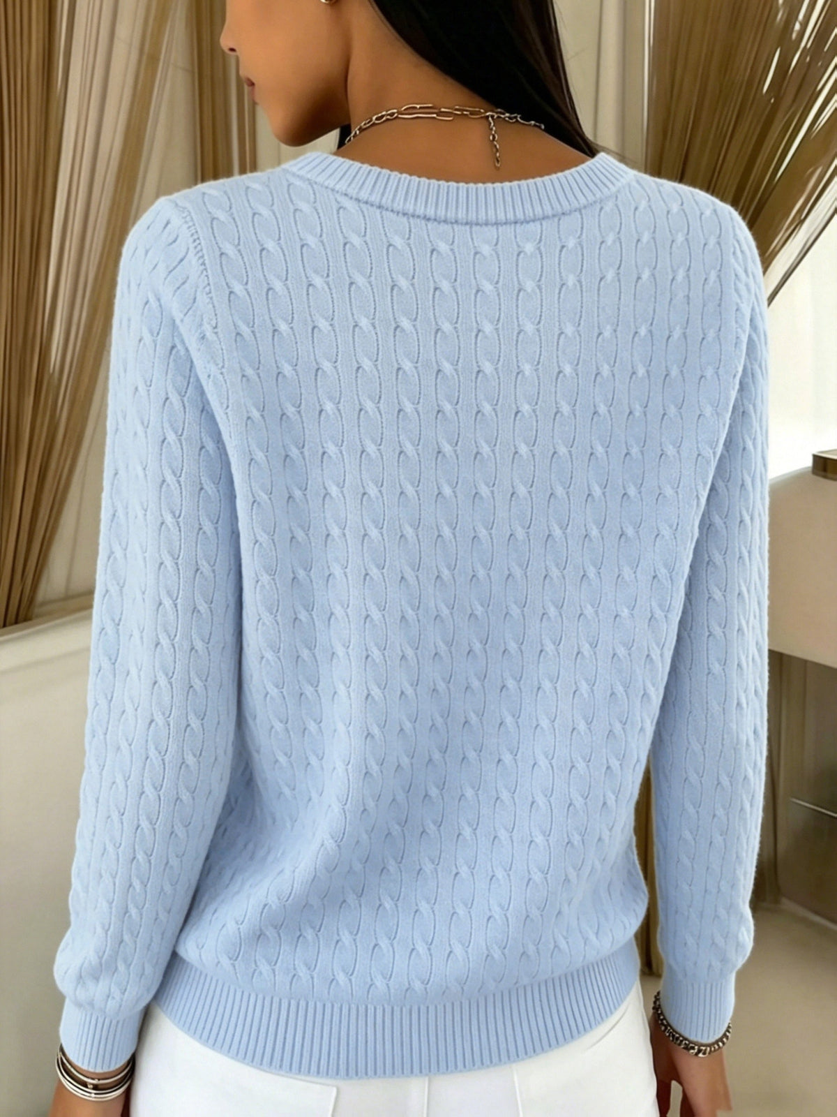 Aneta | Cable Knit Cardigan with Button