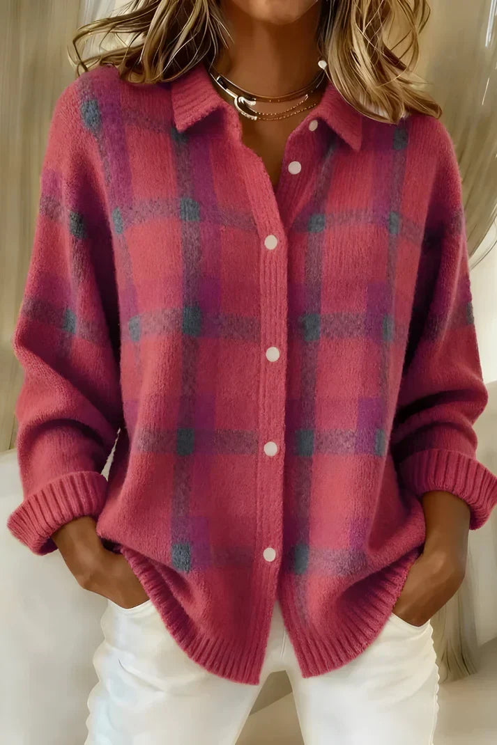 ZAFIRA™ Relaxed Plaid Button-Up Shirt
