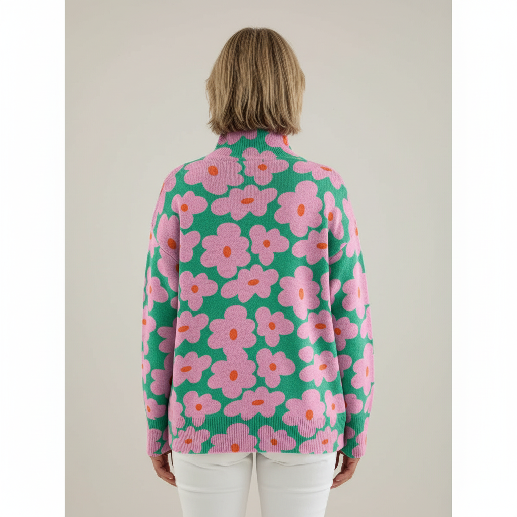Claire | Floral Knit Sweater