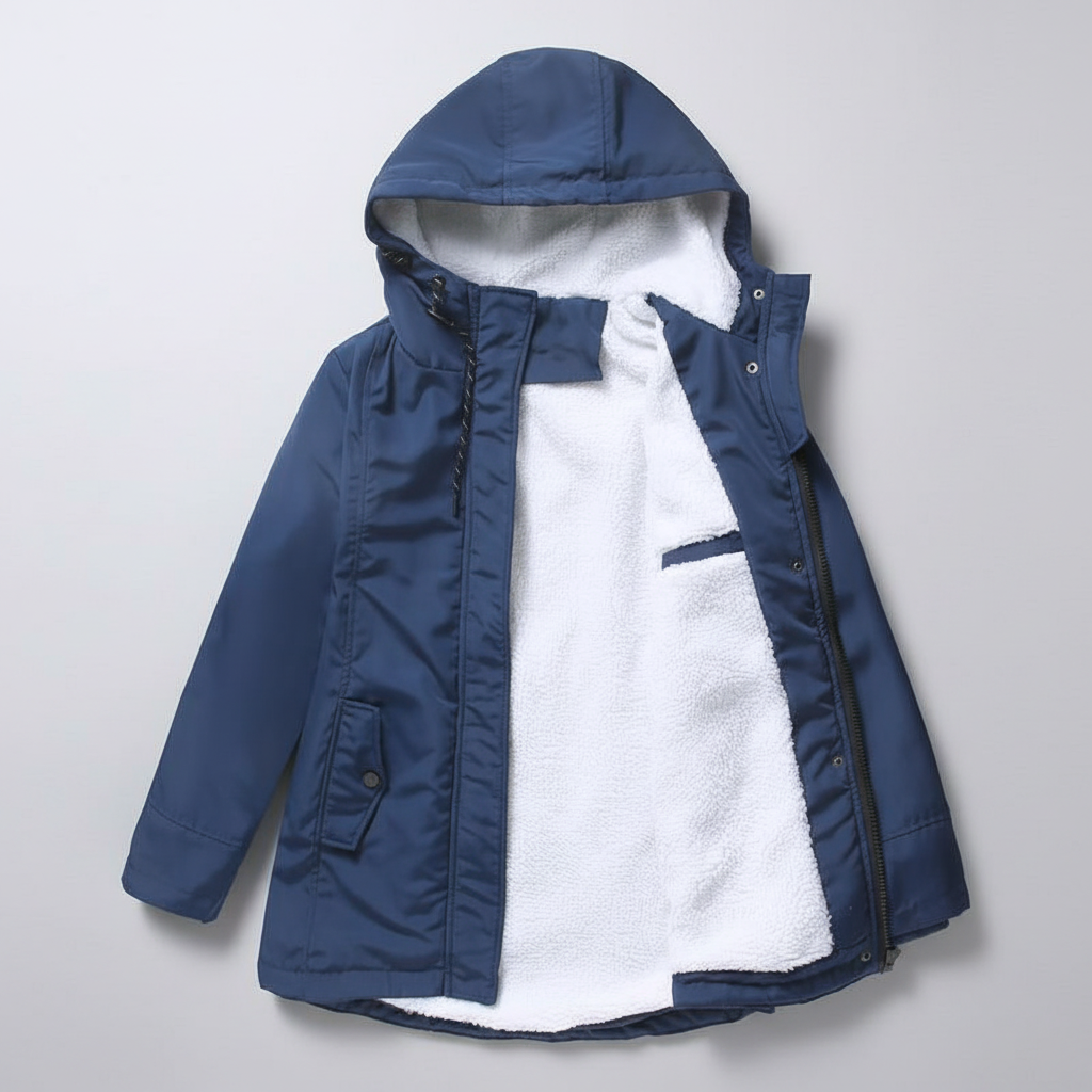 Anne - Thick Winter Coat with Hood and Quilted Lining for Winter Warmth