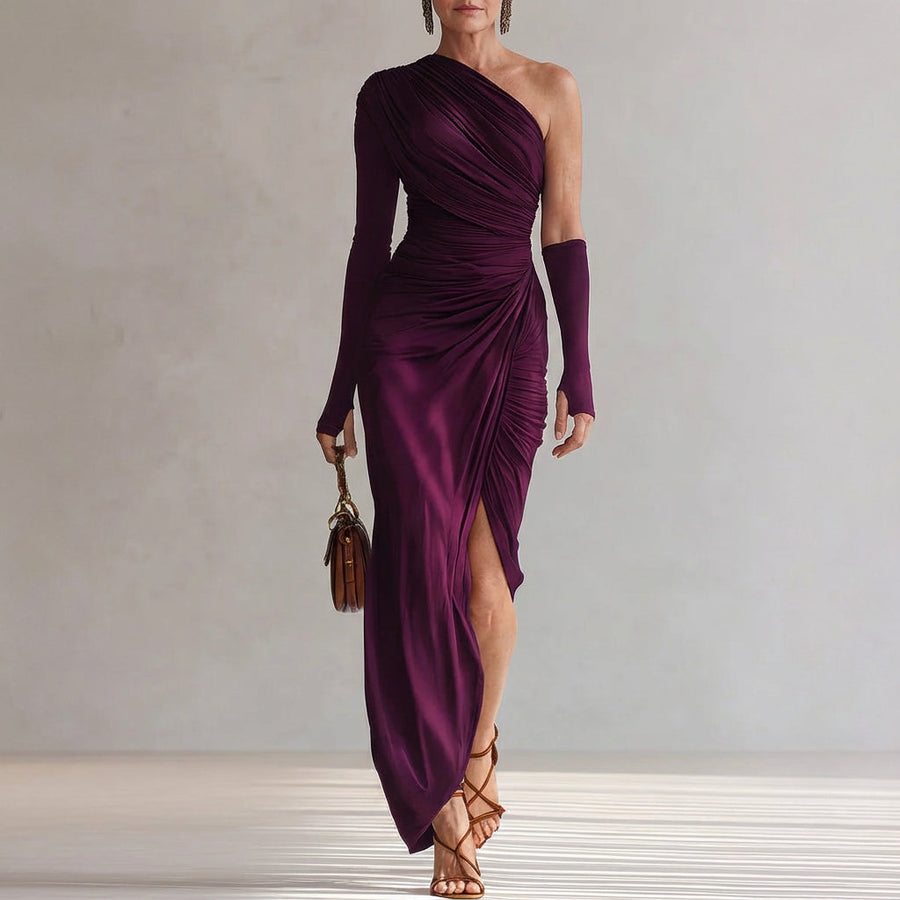 Rosalia™ One-Shoulder Elegant Maxi Dress