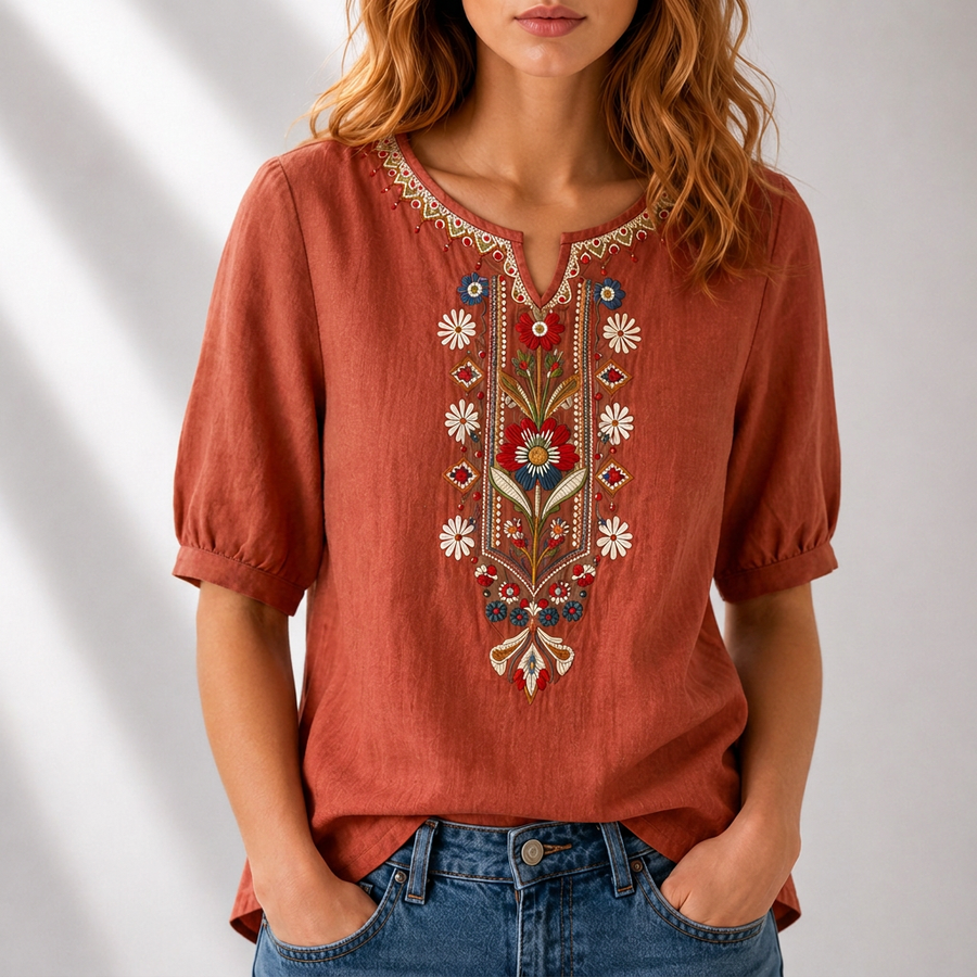 Seraphina Floral Embroidered Blouse
