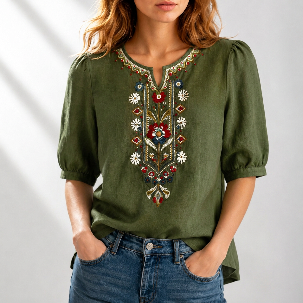 Seraphina Floral Embroidered Blouse