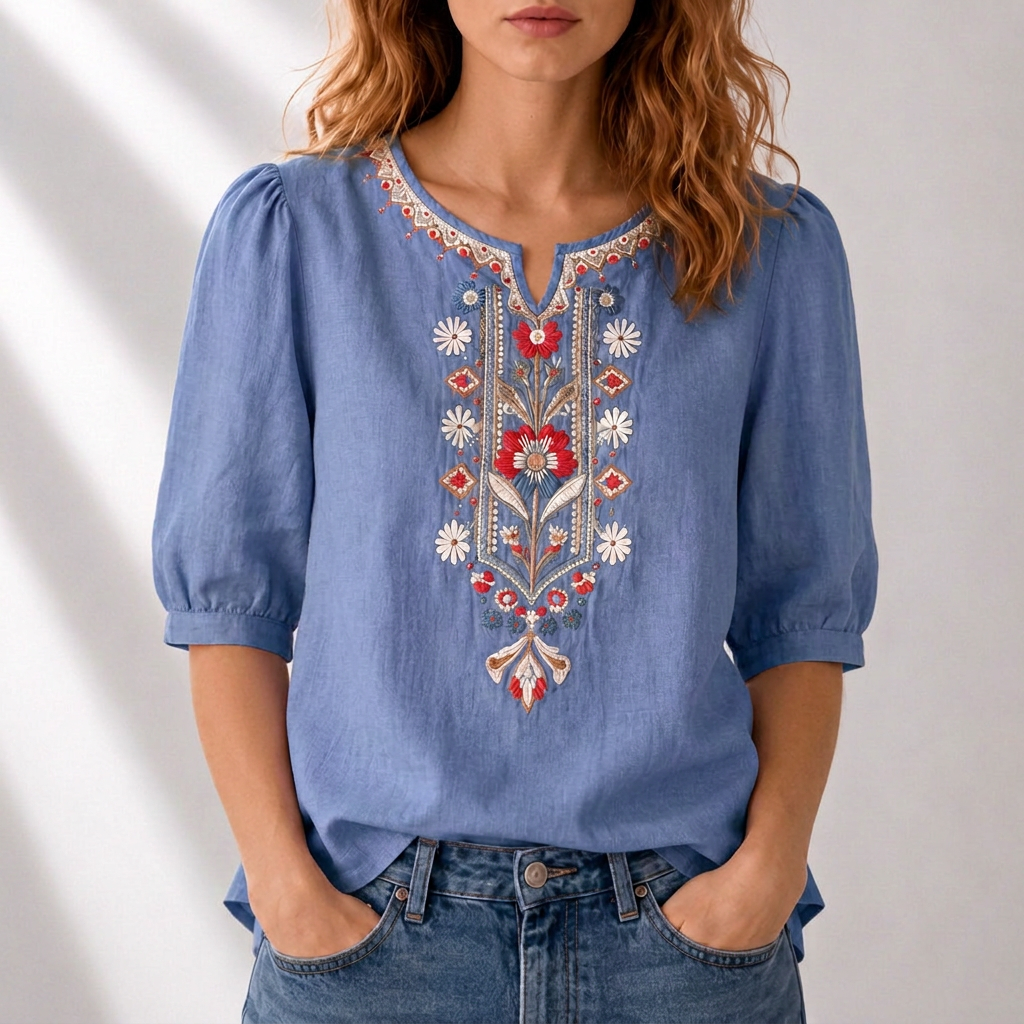 Seraphina Floral Embroidered Blouse