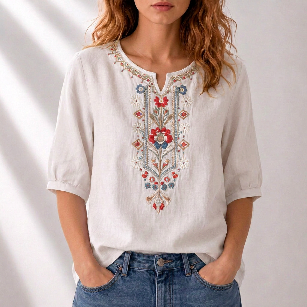 Seraphina Floral Embroidered Blouse