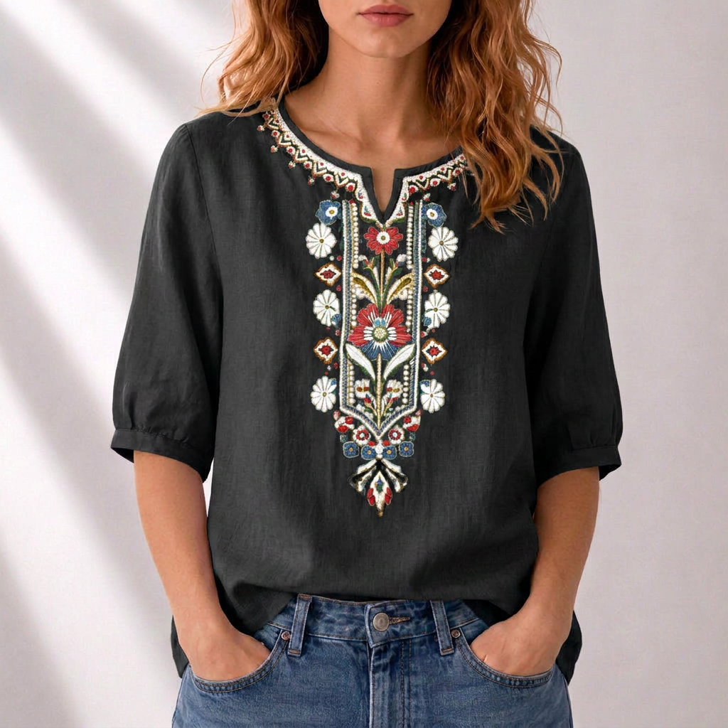 Seraphina Floral Embroidered Blouse
