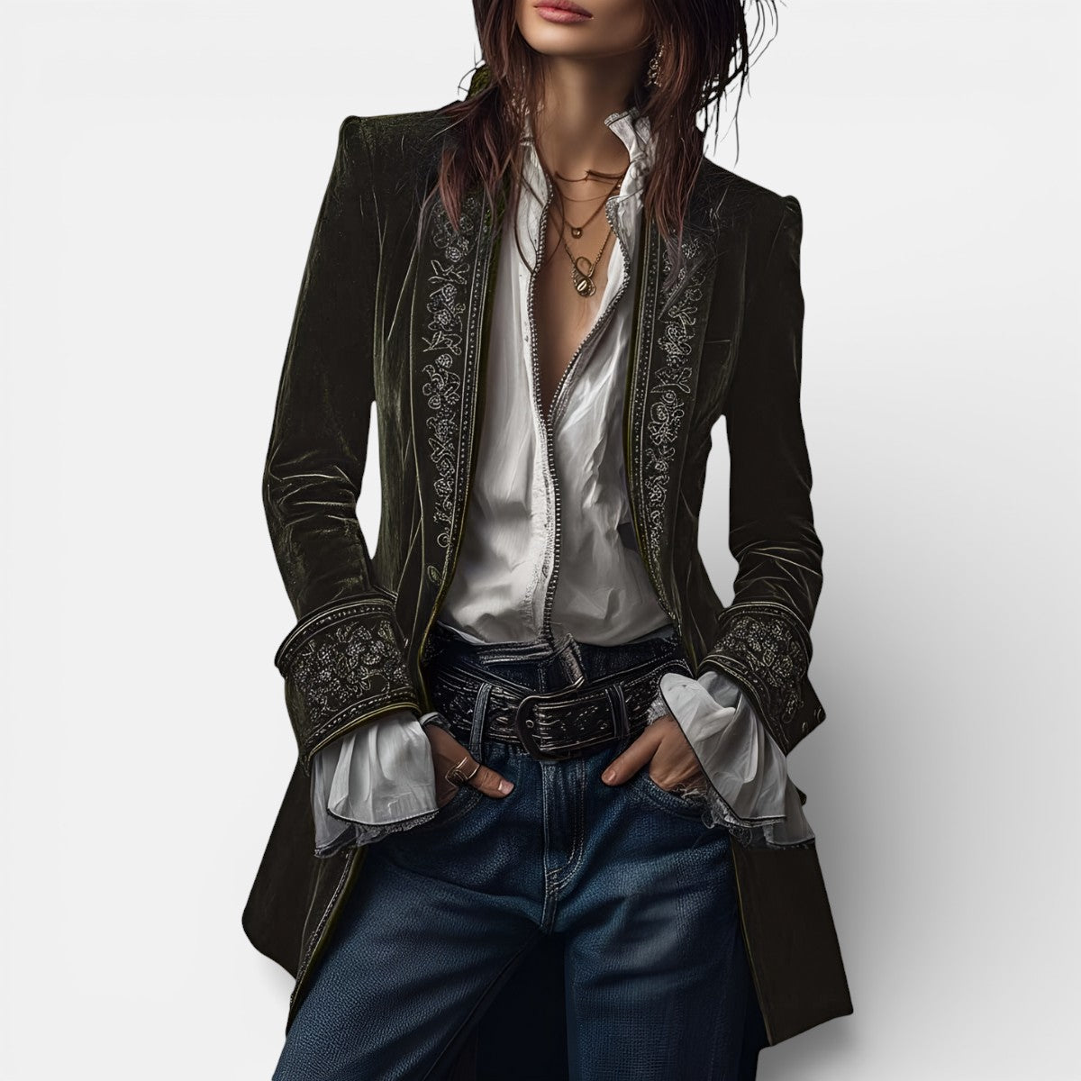 Eliza™ | Elegant Velvet Jacket