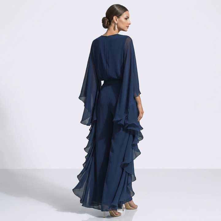 Aurora | Completo Elegante in Chiffon con Volant