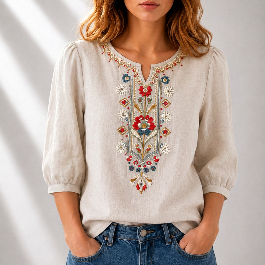 Seraphina Floral Embroidered Blouse