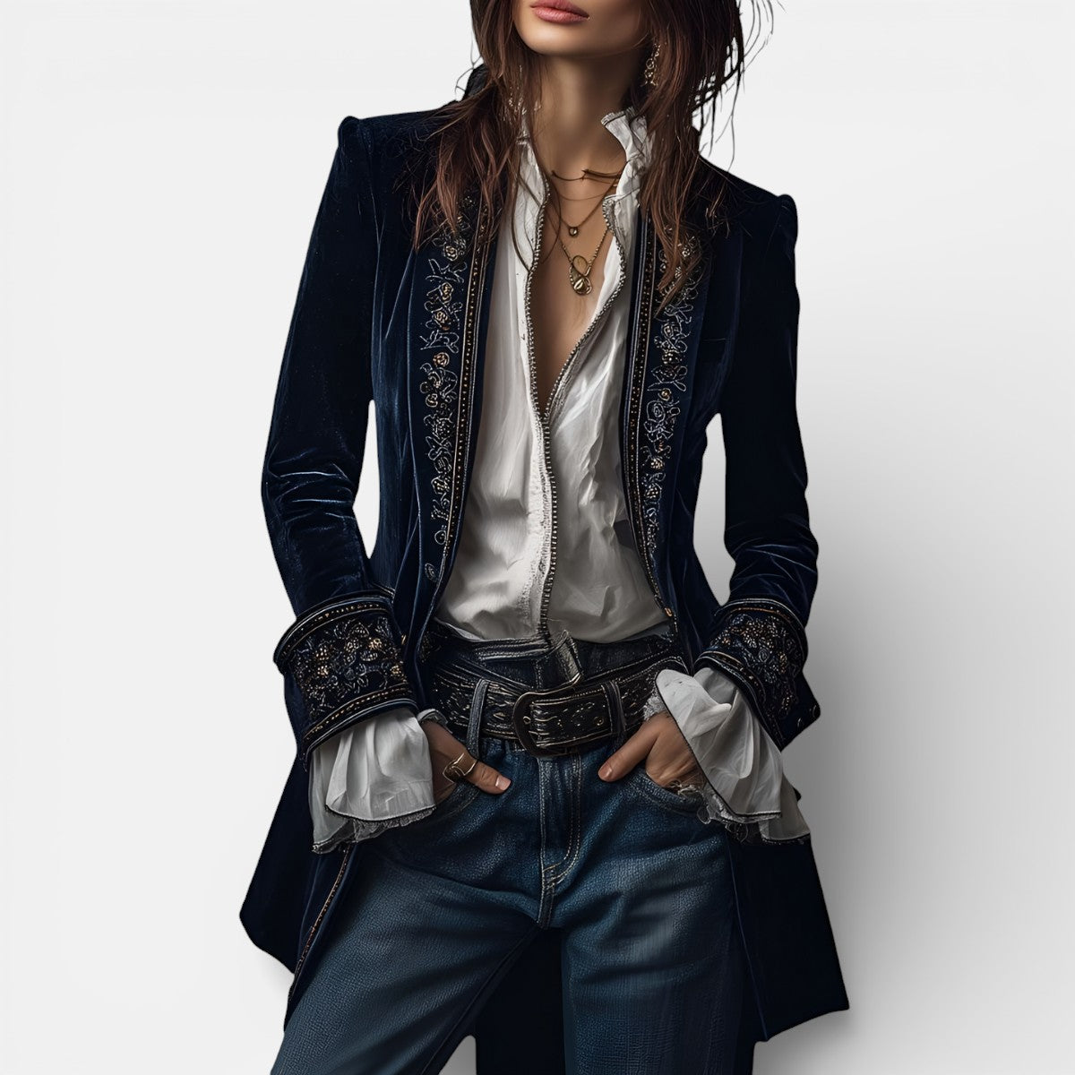 Eliza™ | Elegant Velvet Jacket