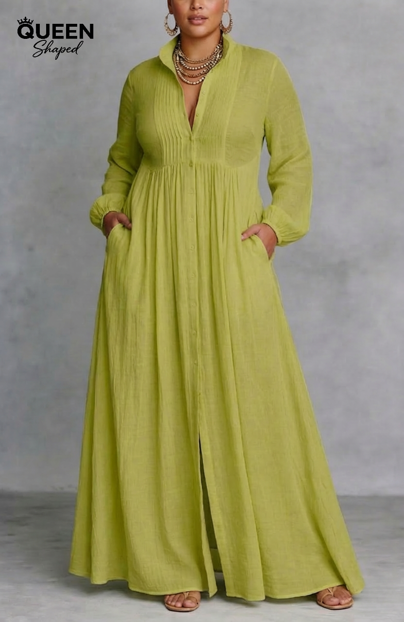 Serena | Flowing Button-Front Maxi Dress