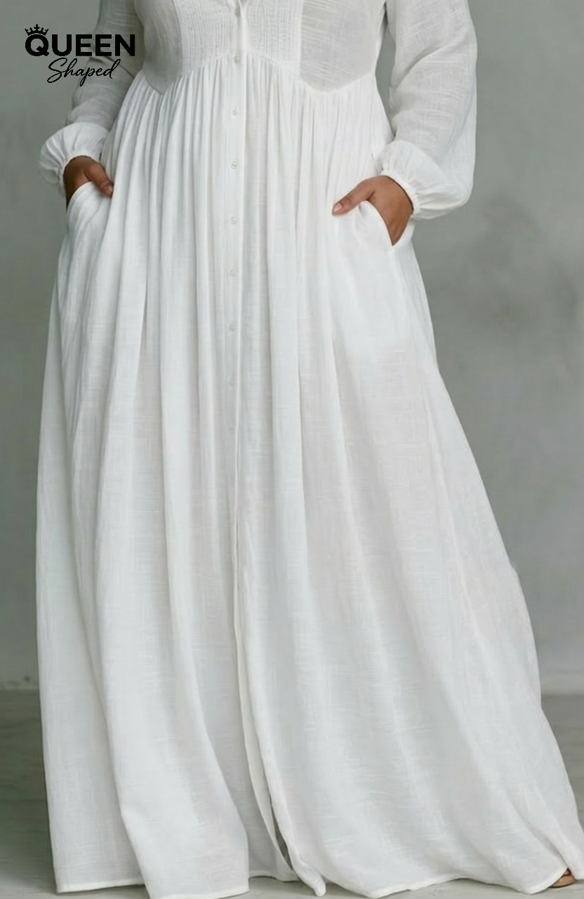Serena | Flowing Button-Front Maxi Dress