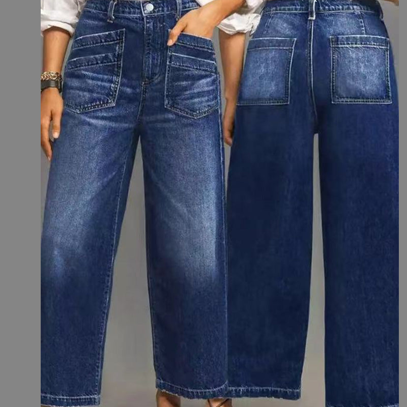 Rexelle - High Waist Wide Leg Denim Jeans | Comfort & Modern Style